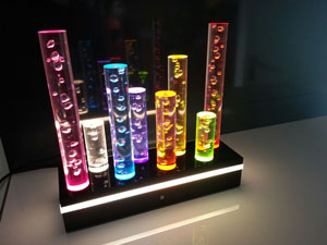 display met verlichting beursproducten
